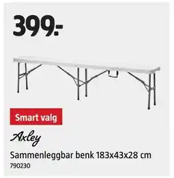 Jula Sammenleggbar benk 183x43x28 cm tilbud