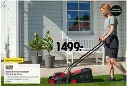 Jula Batteridrevet gressklipper 18 V 4,0 Ah 32 cm tilbud