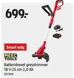 Jula Batteridrevet gresstrimmer 18 V 25 cm 2,0 Ah tilbud
