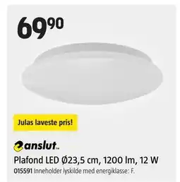 Jula Plafond LED Ø23,5 cm, 1200 lm, 12 W tilbud