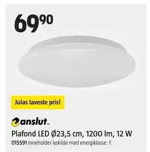 Jula Plafond LED Ø23,5 cm, 1200 lm, 12 W tilbud