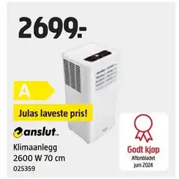 Jula Klimaanlegg 2600 W 70 cm tilbud