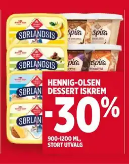 Meny HENNIG-OLSEN DESSERT ISKREM tilbud