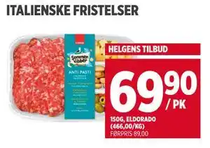 Meny ITALIENSKE FRISTELSER tilbud