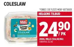 Meny COLESLAW tilbud