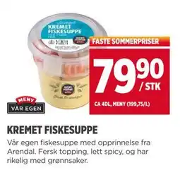 Meny KREMET FISKESUPPE tilbud