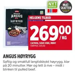 Meny ANGUS HØYRYGG tilbud