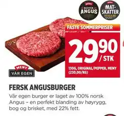 Meny FERSK ANGUSBURGER tilbud