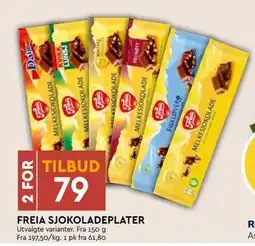 Coop Mega FREIA SJOKOLADEPLATER tilbud