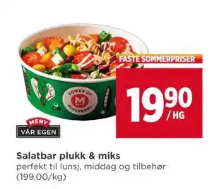 Meny Salatbar plukk & miks tilbud