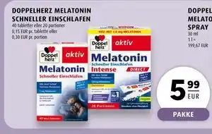 Scandinavian Park DOPPELHERZ MELATONIN SCHNELLER EINSCHLAFEN tilbud