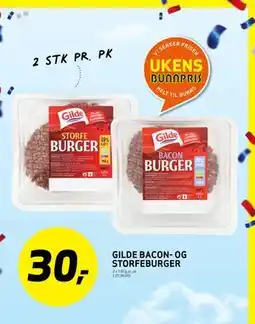 Bunnpris GILDE BACON- OG STORFEBURGER tilbud