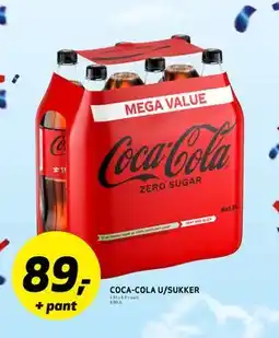 Bunnpris COCA-COLA U/SUKKER tilbud