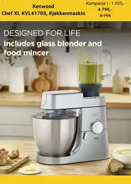Skousen Kenwood chef xl kvl4170s, kjøkkenmaskin tilbud
