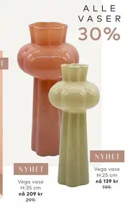 Skeidar Vega vase tilbud