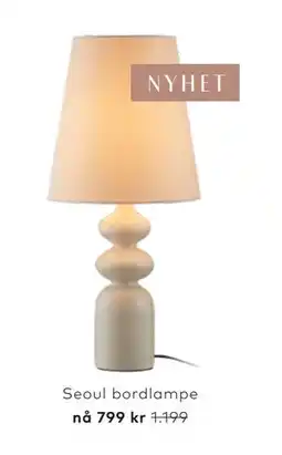 Skeidar Seoul bordlampe tilbud