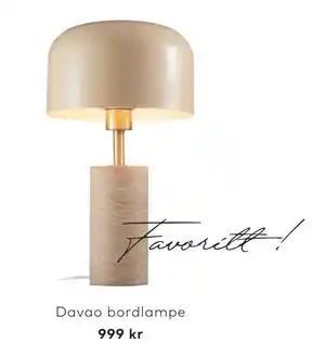 Skeidar Davao bordlampe tilbud