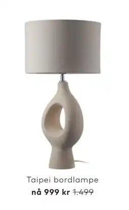 Skeidar Taipei bordlampe tilbud
