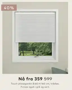 Skeidar Touch plissegardin tilbud
