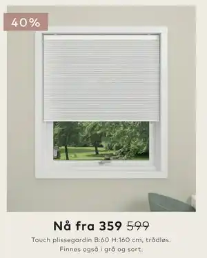 Skeidar Touch plissegardin tilbud