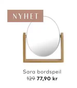 Skeidar Sara bordspeil tilbud