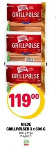 Coop Extra GILDE Grillpølser tilbud