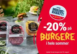 Coop Extra Burgere i hele sommer tilbud