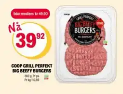 Coop Extra COOP Grill perfekt big beefy burgers tilbud