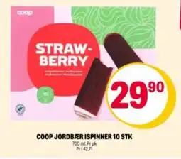 Coop Extra COOP Jordbær ispinner 10 stk tilbud