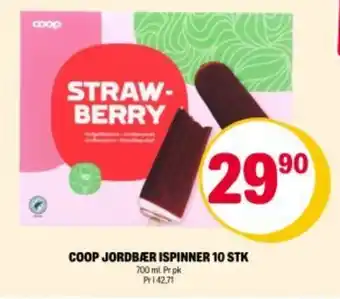 Coop Extra COOP Jordbær ispinner 10 stk tilbud