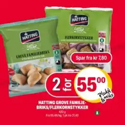 Coop Extra HATTING Grove familie briks/flerkornstykker tilbud