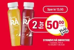 Coop Extra SYNNØVE RÅ Smoothie tilbud