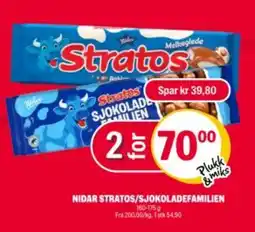 Coop Extra NIDAR Stratos/sjokoladefamilien tilbud