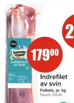 Spar FOLKETS Indrefilet av svin tilbud