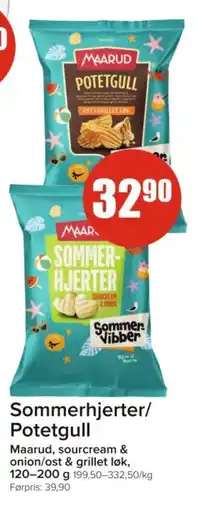 Spar MAARUD Sommerhjerter/ potetgull tilbud