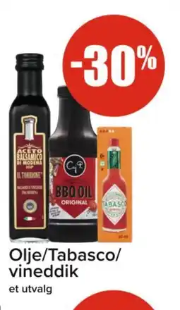 Spar Olje/tabasco/ vineddik tilbud