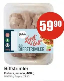 Spar FOLKETS Biffstrimler tilbud