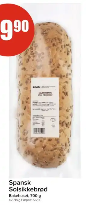 Spar BAKEHUSET Spansk solsikkebrød tilbud