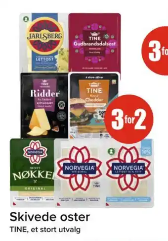 Spar TINE Skivede oster tilbud