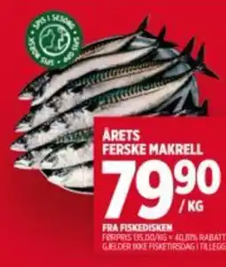 Meny Årets ferske makrell tilbud