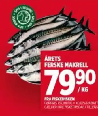 Meny Årets ferske makrell tilbud