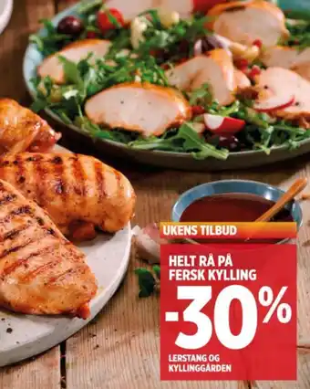 Meny Helt rå på fersk kylling tilbud