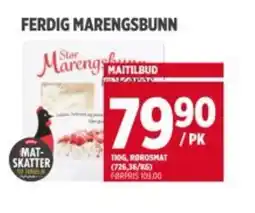 Meny Ferdig marengsbunn tilbud