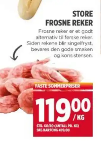 Meny Store frosne reker tilbud