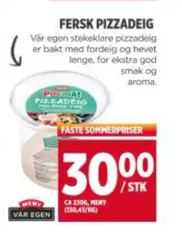 Meny Fersk pizzadeig tilbud