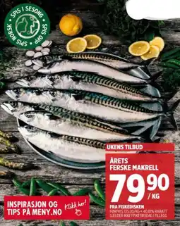 Meny Årets ferske makrell tilbud