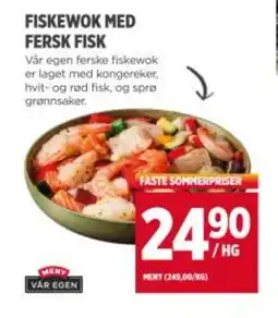 Meny Fiskewok med fersk fisk tilbud