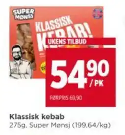 Meny SUPER MØNSJ Klassisk kebab tilbud