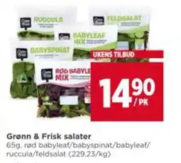 Meny GRØNN & FRISK Salater tilbud