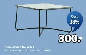 JYSK ORTEN SIDEBORD - SVART tilbud